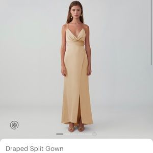 Fame and Partners - Draped Split Gown